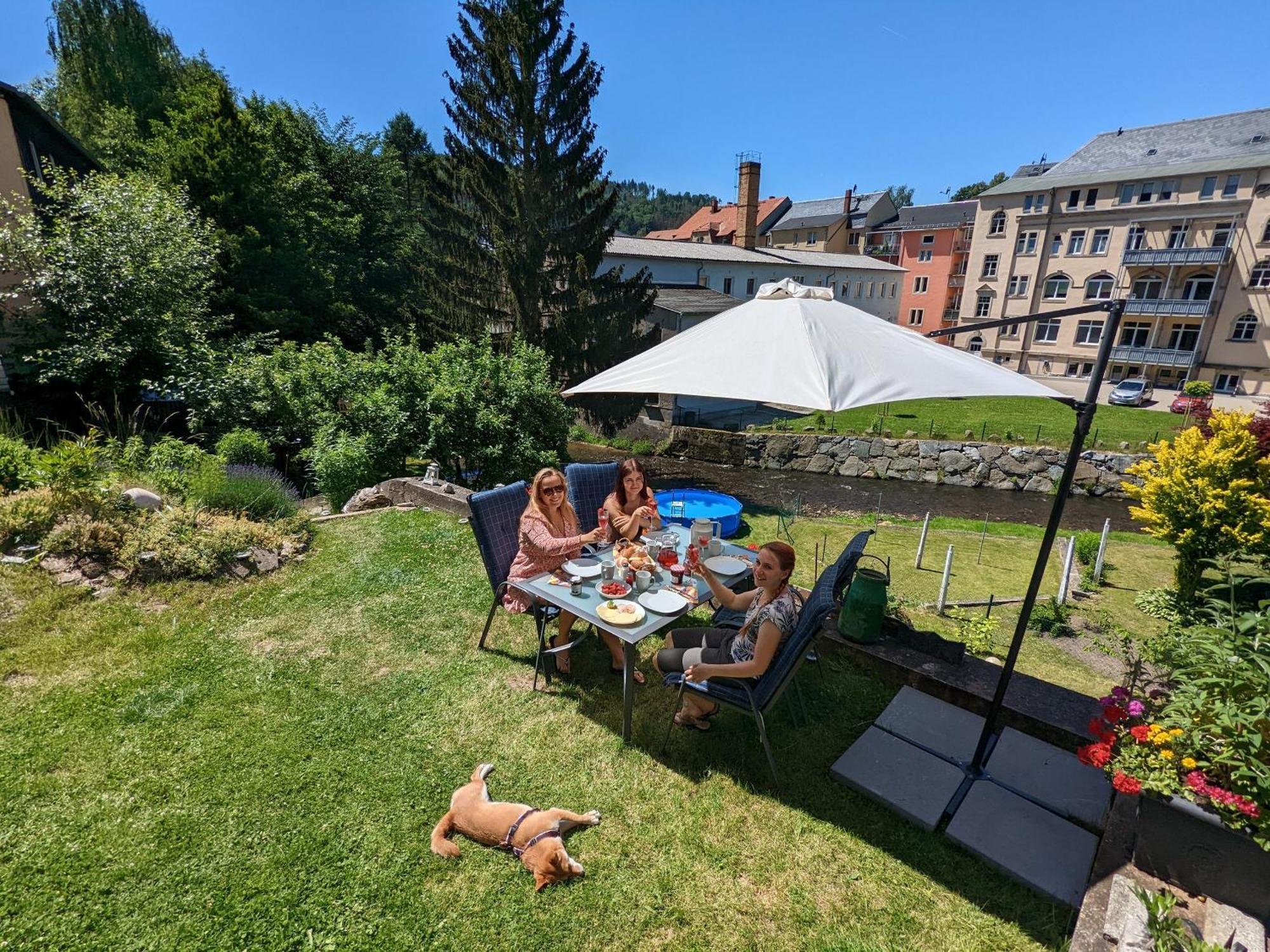 Hw4B - Urlaubsmagie - Zentral Mit Gemeinschaftsgarten, -Pool, -Sauna & Whirlpool Sebnitz Luaran gambar